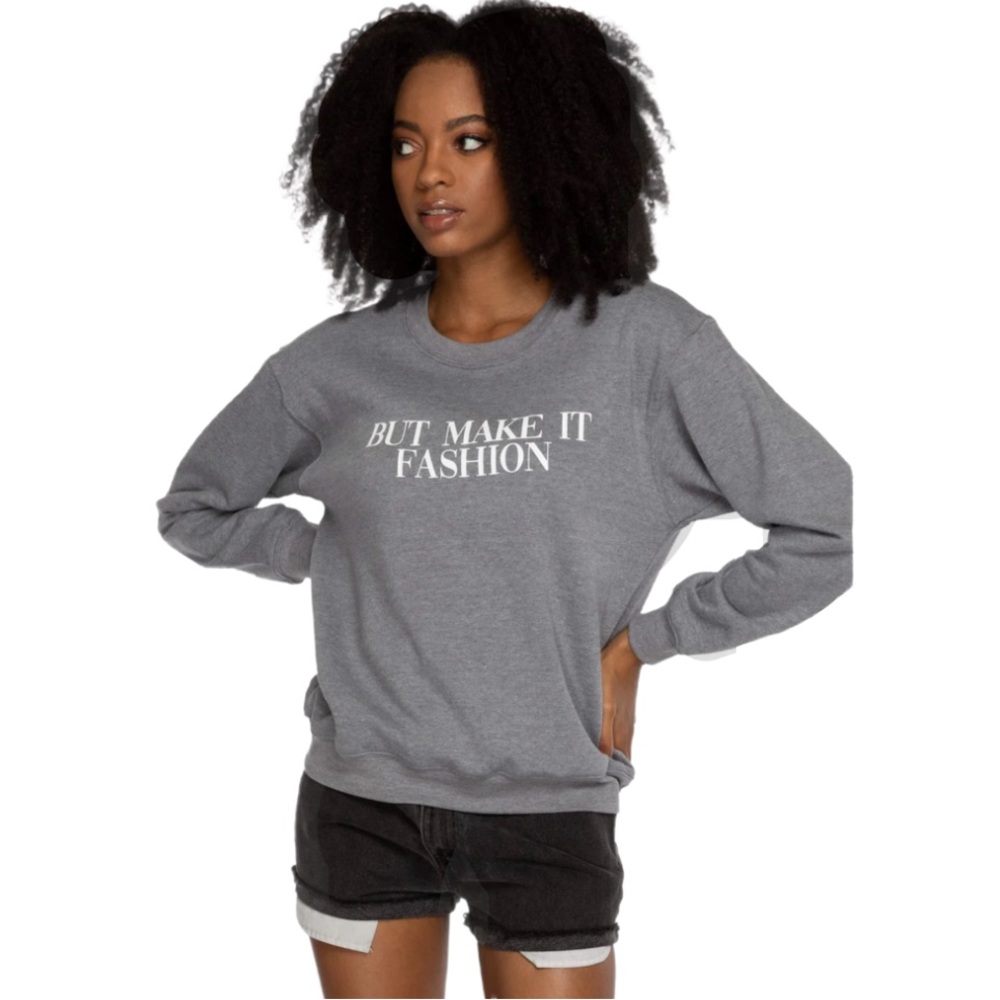 Sub_Urban Riot BUT MAKE IT FASHION quote comfy cotton blend sweatshirt in grey!